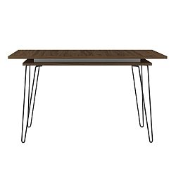 Tmavě hnědý rozkládací jídelní stůl Symbiosis Aero