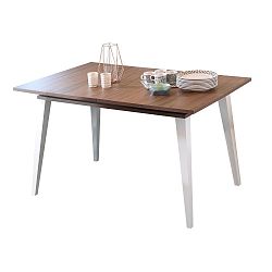 Tmavě hnědý rozkládací jídelní stůl Symbiosis Prism