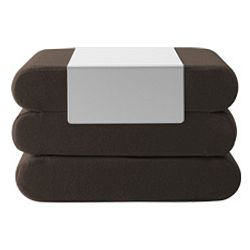 Tmavě hnědý rozkládací puf Softline Bingo Felt Melange Mocha