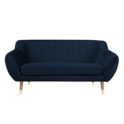 Tmavě modrá dvoumístná pohovka Mazzini Sofas Benito