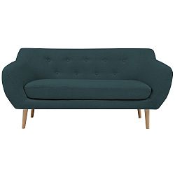 Tmavě modrá dvoumístná pohovka se světlými nohami Mazzini Sofas Sicile