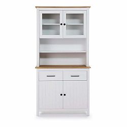 Tmavě modrá kredenc z borovicového dřeva 90x180 cm Miranda – Marckeric