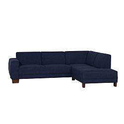 Tmavě modrá rohová pohovka Max Winzer Blackpool, pravý roh