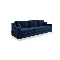 Tmavě modrá třímístná rozkládací pohovka Mazzini Sofas Marigold