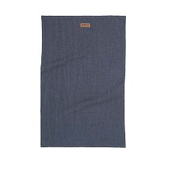 Tmavě modrá utěrka s příměsí lnu Tiseco Home Studio, 42 x 68 cm