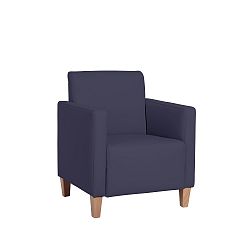 Tmavě modré křeslo Max Winzer Milla Leather Dark Blue