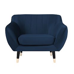 Tmavě modré křeslo s černými nohami Paolo Bellutti Paolo
