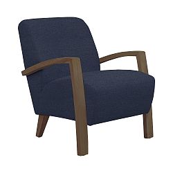 Tmavě modré křeslo s tmavými nohami Windsor & Co Sofas Luna