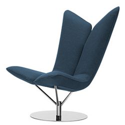 Tmavě modré křeslo Softline Angel Felt Melange Petrol