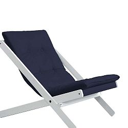 Tmavě modré skládací křeslo z bukového dřeva Karup Design Boogie White/Navy