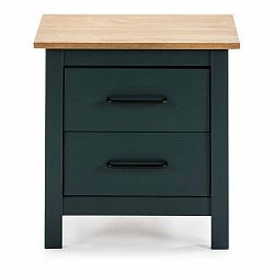 Tmavě modrý noční stolek z borovicového dřeva Miranda – Marckeric