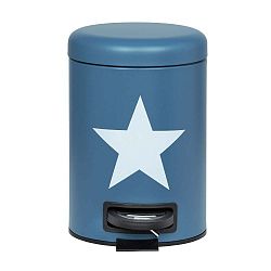 Tmavě modrý odpadkový pedálový koš Wenko Stella, 3 l