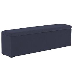 Tmavě modrý otoman Mazzini Sofas Ancona, 200 x 46 cm