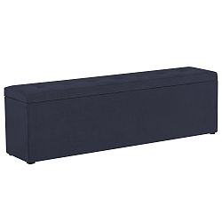 Tmavě modrý otoman s úložným prostorem Windsor & Co Sofas Astro, 200 x 47 cm