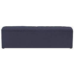 Tmavě modrý otoman s úložným prostorem Windsor & Co Sofas Nova, 180 x 47 cm