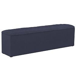 Tmavě modrý otoman s úložným prostorem Windsor & Co Sofas Nova, 200 x 47 cm