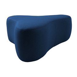 Tmavě modrý puf Softline Chat Felt Melange Dark Blue, délka 90 cm