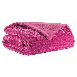 Tmavě růžový pléd Tiseco Home Studio Curl, 150 x 200 cm