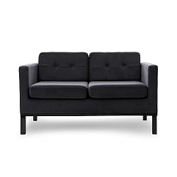 Tmavě šedá 3místná pohovka s černými nohami Vivonita Johan