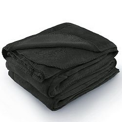 Tmavě šedá deka z mikrovlákna AmeliaHome Tyler, 70 x 150 cm