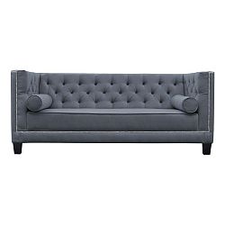 Tmavě šedá dvoumístná pohovka JohnsonStyle Geneive Prestige