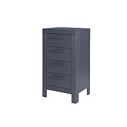 Tmavě šedá komoda se 4 zásuvkami De Eekhoorn Dennis