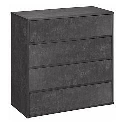 Tmavě šedá komoda se zásuvkami Støraa Lancaster, šířka 80 cm