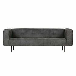 Tmavě šedá pohovka z imitace kůže vtwonen Skin, 213 cm