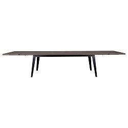 Tmavě šedá prodlužovací deska k jídelnímu stolu Canett Vito