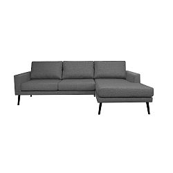 Tmavě šedá rohová pohovka Windsor & Co Sofas Rigel, pravý roh