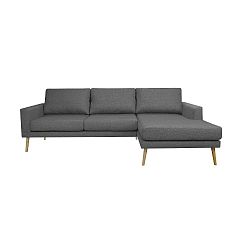 Tmavě šedá rohová pohovka Windsor & Co Sofas Vega, pravý roh
