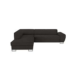 Tmavě šedá rohová rozkládací pohovka s úložným prostorem Kooko Home XL Left Corner Sofa Puro