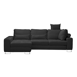 Tmavě šedá rohová rozkládací pohovka Windsor & Co Sofas, levý roh Alpha