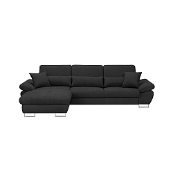 Tmavě šedá rozkládací rohová pohovka Windsor & Co Sofas Pi, levý roh