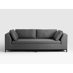 Tmavě šedá rozkládací  třímístná pohovka Custom Form Ambient