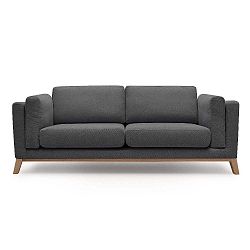 Tmavě šedá třímístná pohovka Bobochic Paris Seattle