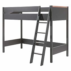 Tmavě šedá vyvýšená dětská postel 90x200 cm London - Vipack