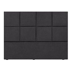 Tmavě šedé čelo postele Mazzini Sofas Barletta, 160 x 120 cm