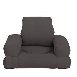 Tmavě šedé dětské rozkládací křesílko Karup Mini Hippo