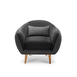 Tmavě šedé křeslo Scandi by Stella Cadente Maison Meteore