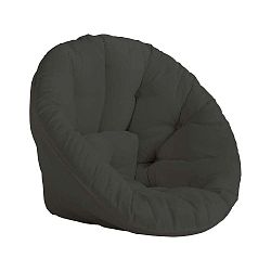 Tmavě šedé rozkládací křesílko vhodné do exteriéru Karup Design Design OUT™ Nido Dark Grey