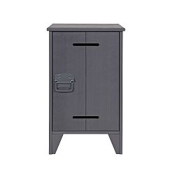 Tmavě šedý borovicový noční stolek De Eekhoorn Kluis