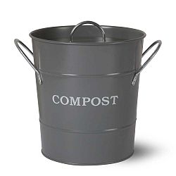 Tmavě šedý kompostér s víkem Garden Trading Compost, 3,5 l