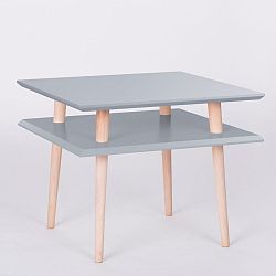 Tmavě šedý konferenční stolek Ragaba Square, 55 x 55 cm