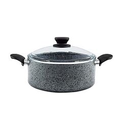 Tmavě šedý kuchyňský hrnec se skleněným víkend Madison