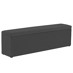 Tmavě šedý otoman Mazzini Sofas Ancona, 160 x 47 cm