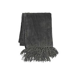 Tmavě šedý pléd Tiseco Home Studio Flanelo, 170 x 130 cm