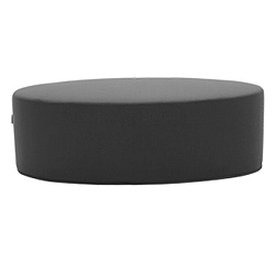 Tmavě šedý puf Softline Bon-Bon Felt Melange Grey, délka 120 cm