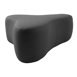 Tmavě šedý puf Softline Chat Felt Melange Grey, délka 130 cm