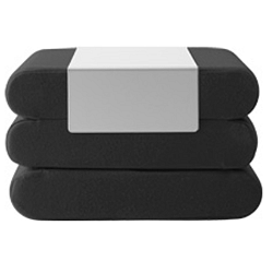 Tmavě šedý rozkládací puf Softline Bingo Eco Cotton Grey